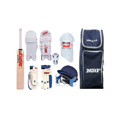 MRF English Willow Legend Cricket Adult Kit, Complete Set with Accessories,