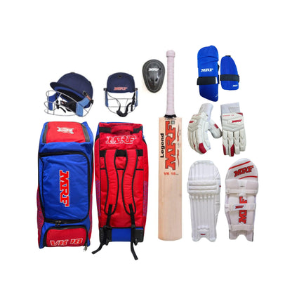 Cricket Kit, MRF Legend VK 18 SR Cricket Adult Kit Bag Complete Set with Accessories