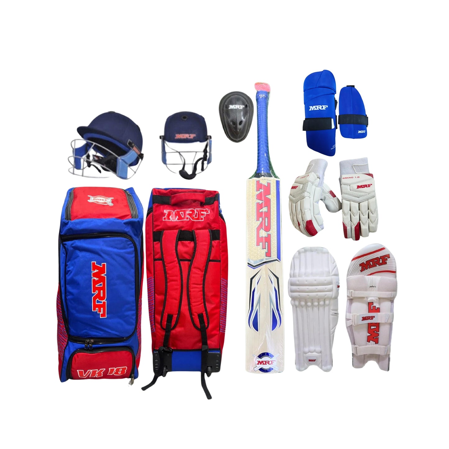 Cricket Kit, MRF Legend VK 18 SR Cricket Adult Kit Bag Complete Set with Accessories