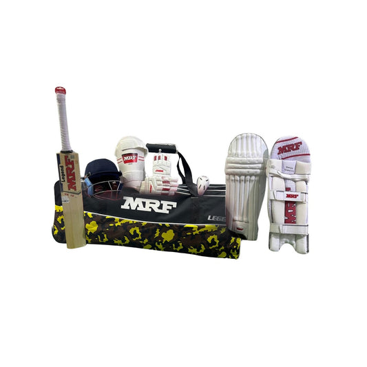 MRF English Willow Legend 4.0 Cricket Adult Kit, Complete Set with Accessories,