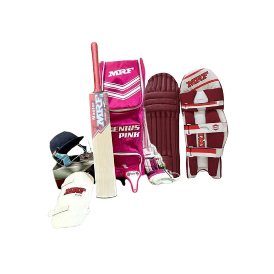 MRF Genius Pink Cricket Adult Kit Set - Complete Cricket Set for Adult and Junior